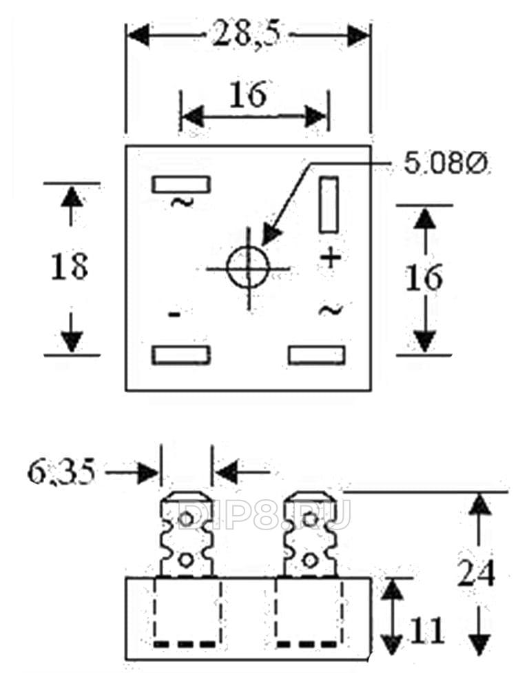 Схема подключения kbpc5010